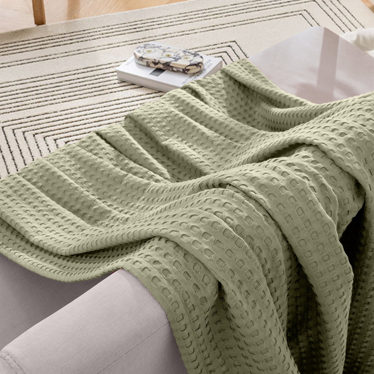 Mocassi Cotton Waffle Blanket
