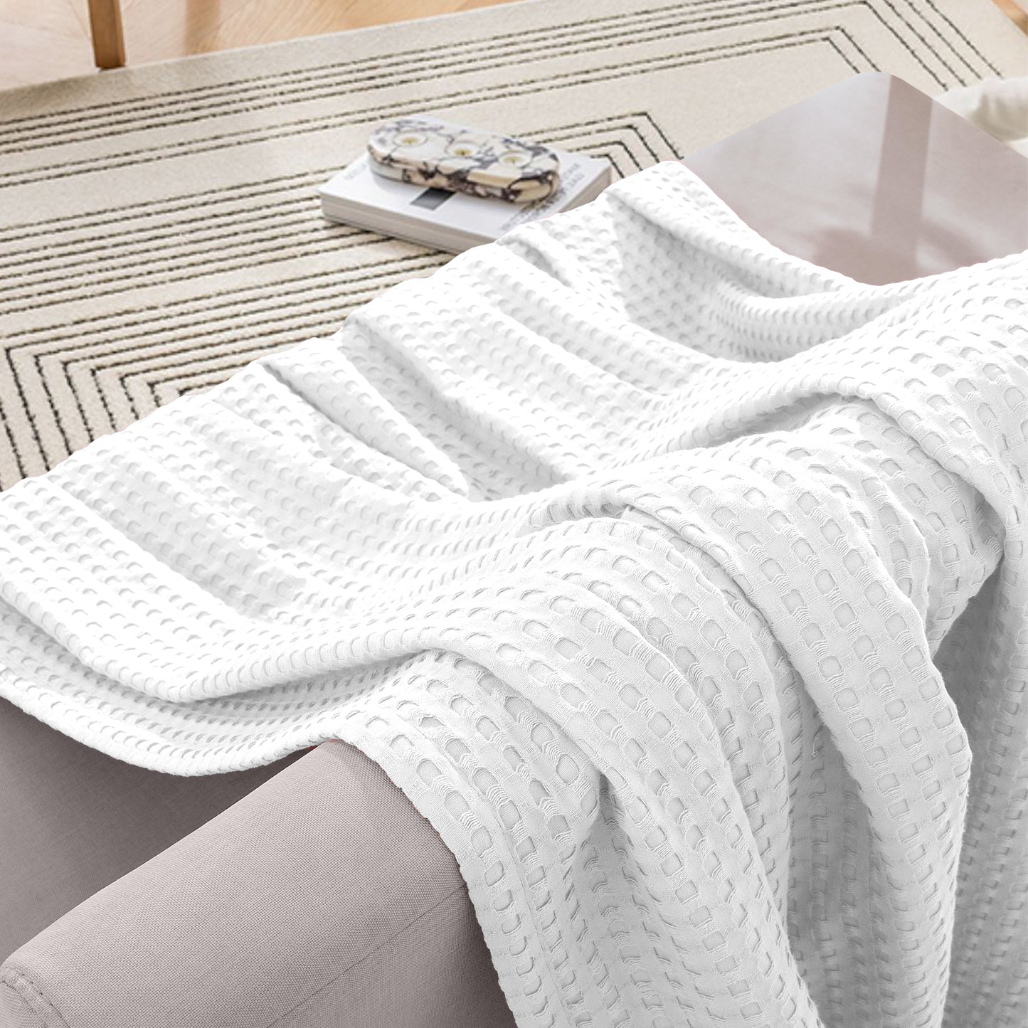 Mocassi Cotton Waffle Blanket