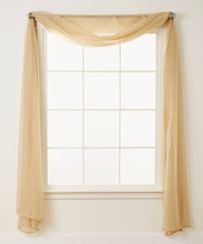 Load image into Gallery viewer, Scarf Sheer Curtain Panel with 2 inch Rod Pocket (1 Piece) 40&quot; width X 84&quot; Length.
