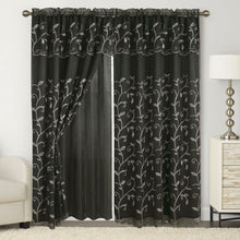 Load image into Gallery viewer, Set of 2 Lucia Curtain Panels  with Attached Valance 54&quot; W x 84&quot; L
