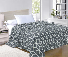 Load image into Gallery viewer, Geometric Cubes Luxury Micro-Fleece Blanket
