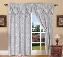 Load image into Gallery viewer, Set of 2 Penelopie Jacquard Look Curtain Panels  54&quot; W x 84&quot; L
