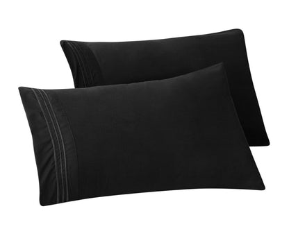Mocassi 1500 Series 2-Piece 3 Line Pillowcase  Set