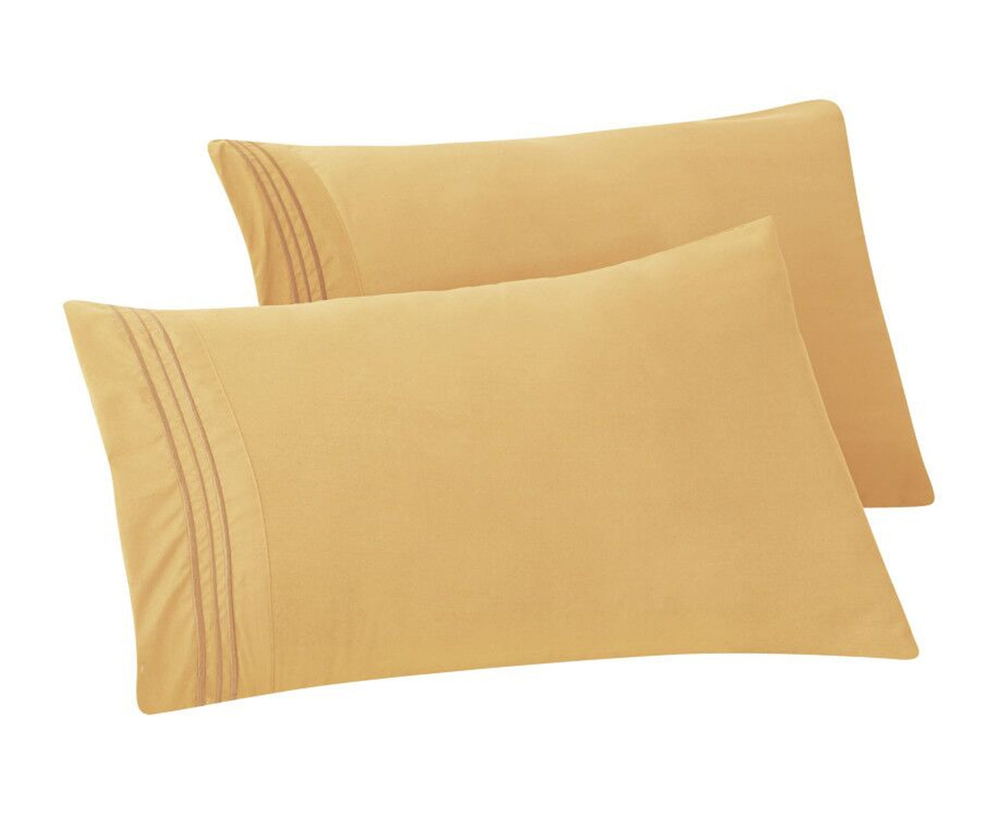 Mocassi 1500 Series 2-Piece 3 Line Pillowcase  Set