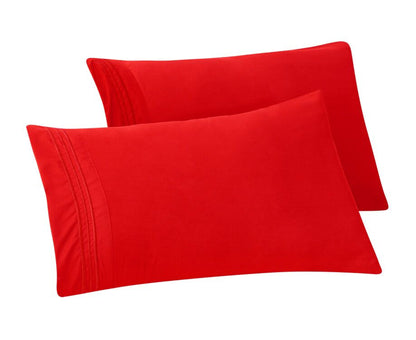 Mocassi 1500 Series 2-Piece 3 Line Pillowcase  Set