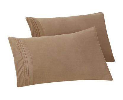 Mocassi 1500 Series 2-Piece 3 Line Pillowcase  Set